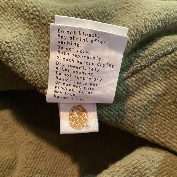 BAPE A Bathing Ape World Gone Mad Camo patch zip up hoodie Medium - Picture 8 of 9